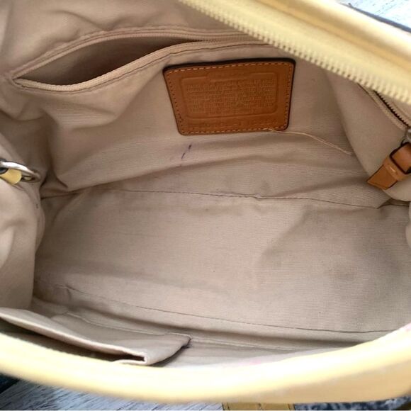Y2K Coach Vintage Hobo Shoulder Handbag M0893-F13354 Butter Yellow Leather - Picture 7 of 16